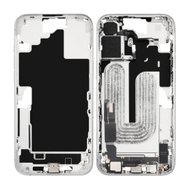 Rear Housing, Frame - iPhone 16 Rear Chassis without Rear Glass without Battery White (Original Disassembled) Grade A, wholesale