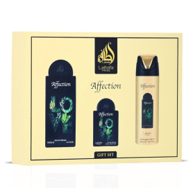 Fragrance Set - Lattafa Pride Affection 3-piece gift set: 100ml Eau de Parfum + 20ml Eau de Parfum + 200ml Deodorant, wholesale 