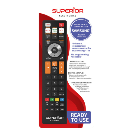 Remote, Clicker - Universal Remote Control for Samsung - Compatible with TVs after 2000 / Immediate Use - Superior Electronics S