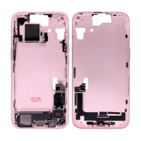Chassis Arrière iPhone 15 Rose eSIM US avec Batterie Origine Démonté Grade A - Sans Vitre Arrière
