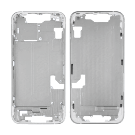Empty iPhone 14 White Chassis Grade AB - Original Disassembled Frame for Repairs