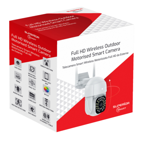 Sécurité, Surveillance - Caméra de Surveillance Extérieure Wi-Fi Full HD - IP65/Vision Nocturne/Audio Bidirectionnel - Superior 