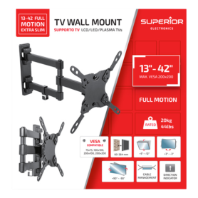 Support TV Mural Orientable Extra Plat 13-42" | Etech-Parts