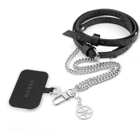 Accessoire, Câble, Lanière - Cordon universel 4G PU avec chaîne GUESS GUOUC4MG4EK – Noir, prix de gros.