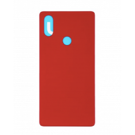 Dos, Coque, Panneau - Vitre arrière Xiaomi Mi 8SE Rouge - Sans logo + Adhesif, prix de gros.