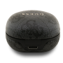 Écouteurs, Casque - Écouteurs sans Fil Bluetooth + Boîtier de Chargement PU Type-C avec Logo 4G GUESS GUTWST3P4EGK - Noir, prix 