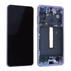 Screen, Display - Samsung Galaxy S21 FE (G990) Lavender Screen + Frame (Original Refurbished), wholesale price