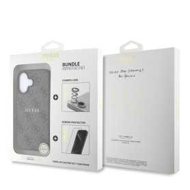 Phone Accessories - GUESS Bundle Protecteur 3-en-1 pour iPhone – Coque MagSafe, Verre trempé et Protection d’objectif caméra – M
