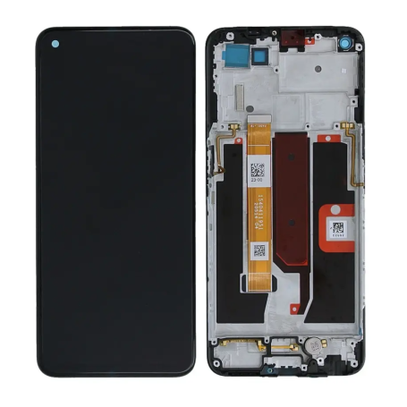 Écran, Display - Ecran OPPO A74 / A54 5G (2021) Noir avec Châssis (Original Pack), prix de gros.
