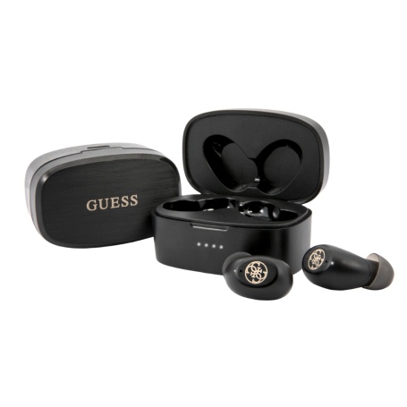 Casques, Oreillettes - Écouteurs sans Fil Bluetooth + Boîtier de Chargement Type-C Étanche IPX5 GUESS GUTWSJL4GBK - Noir, prix d