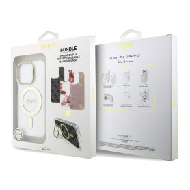 Coque, Étui - Coque avec cadre caméra interchangeable pour iPhone Support intégré GUESS – Transparent, prix de gros.