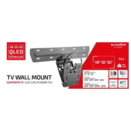 Fixation TV, Support Mural - Support TV Universel Compatible Samsung QLED 2017-2019 Superior Electronics SUPSTV014 - Charge Max