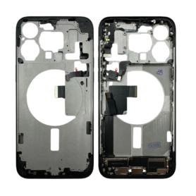 Coque, Boîtier - Chassis iPhone 15 Pro Max sans Vitre Arrière sans Batterie Titane Noir eSIM US (Origine Demonté) Grade AB, prix