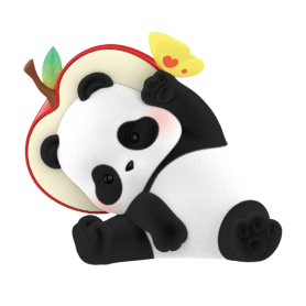 Jouet Collectible, Figurine - Peluche Panda Roll Édition Limitée Apple Hat PVC/ABS 52TOYS - 23cm, prix de gros.