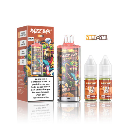 Cigarette électronique - RAZZBAR 30K+ Puffs - Cola Glacé, prix de gros.