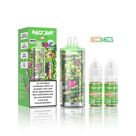 Vape, Cigarette électronique - RAZZBAR 30K+ Puffs - Pastèque Glacée, prix de gros.