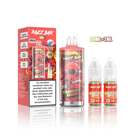 Vape, Electronic Cigarette - RAZZBAR 30K+ Puffs - Strawberry Banana, wholesale price