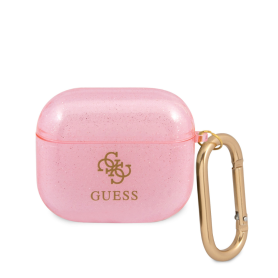 Case, Cover - GUESS GUA3UCG4GP Colorful Glitter TPU Protective Case for AirPods 3 - Pink, wholesale price