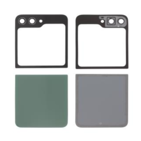 Back Glass, Rear Cover - Complete Rear Glass for Galaxy Z Flip5 (F731B) Green (No logo), wholesale price