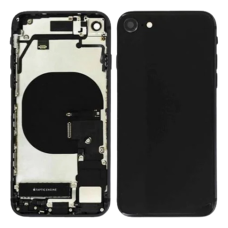 Chassis Complet iPhone SE 2020 Noir Grade AB Origine | Connecteur de Charge Sans Batterie | Pièces Détachées Smartphone