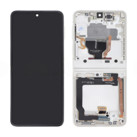 Écran, Display - Ecran Samsung Galaxy Z Flip 3 5G Argent + Châssis (Original Reconditionné), prix de gros.