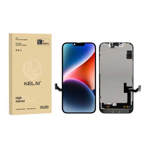 Écran, Display - Ecran iPhone 14 (Soft OLED) KELAI - Support IC Change - Taille et Épaisseur d’Origine, prix de gros.