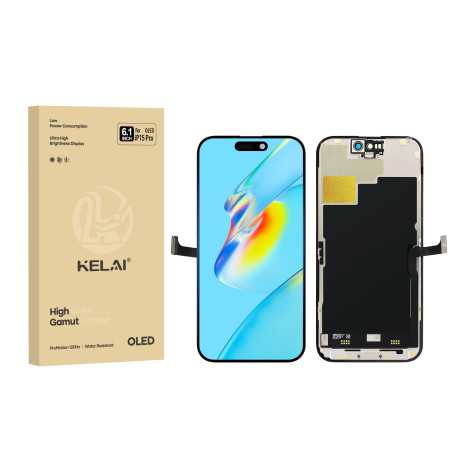 Écran, Display - Ecran iPhone 15 Pro (Hard OLED) KELAI - Support IC Change - 120HZ, prix de gros.