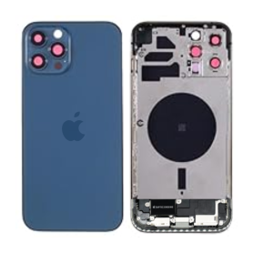 Back Cover, Rear Case - Back Cover Housing iPhone 12 Pro Max Blue - Charging Connector without Battery (Original Disassembled) G