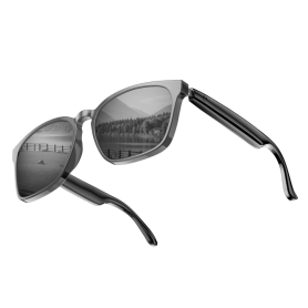 Eyewear, Glasses - AI Smart Glasses with Photochromic Lenses, Bluetooth, Music, Calls, Multifunctional for Driving A14 – Black, 