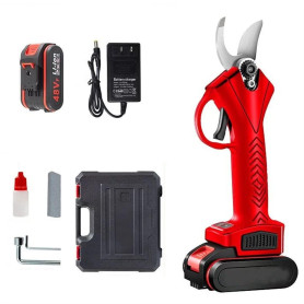 Pruning Tool, Garden Shears - Portable electric pruning shears kit with removable lithium battery, thick branch cutter, SK5 carb