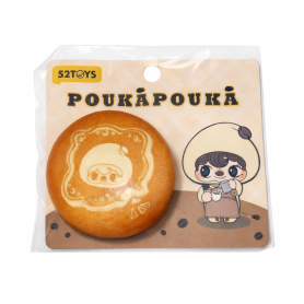 Plush Toy, Collectible - POUKAPOUKA Series Cookie Poka Plush Pin Buttons 52TOYS - 6cm, wholesale price