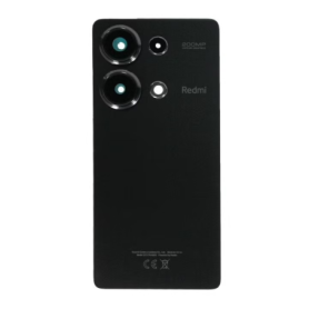 Back Glass - Rear window Xiaomi Redmi Note 13 4G Black (Original Disassembled) - Grade B, wholesale price