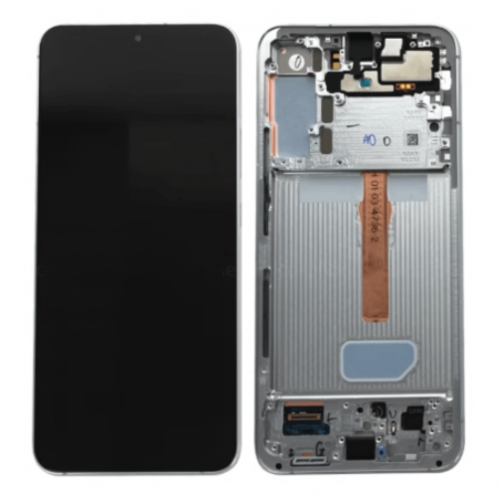 Écran, Display - Ecran Samsung Galaxy S22 Plus (S906) Argent + Châssis (Original Démonté) - Grade A, prix de gros.