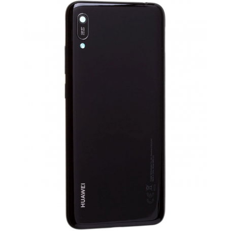 Back Glass HUAWEI Y6s 2019 Black With Adhesive (Without Logo)