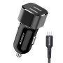 Chargeur, Adaptateur - Chargeur Voiture Duo avec Câble Micro 2,4A Xssive XSS-C29NM - Noir, prix de gros.