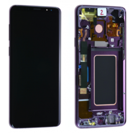 Screen, Display - Samsung Galaxy S9 (G960F) Purple Screen + Chassis (Original Disassembled) - Grade B, wholesale price