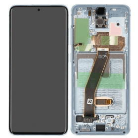Display, Screen - Screen Samsung Galaxy S20 4G/5G (G980/G981) Blue + Frame (Original Disassembled) - Grade B, wholesale price