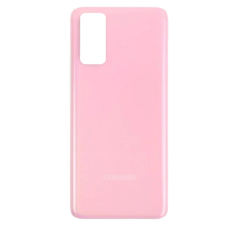 Vitre arrière, Dos - Vitre arrière Samsung Galaxy S20 4G/5G (G985F/G986B) Rose Sans Cintour Lentille (Original Démontée) - Grade
