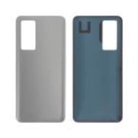 Back Cover, Rear Panel - Xiaomi 12T Pro Silver Rear Glass (No Logo), wholesale price