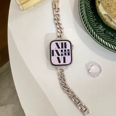 Bijou, Accessoire - Bracelet à chaîne pour Apple Watch - Acier Inoxydable - Argent, prix de gros.