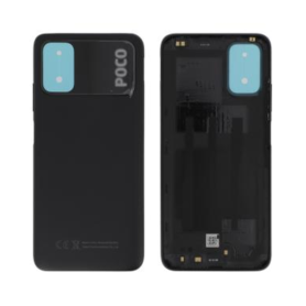 Back Glass, Rear Cover - Xiaomi Poco M3 Black Rear Glass (Service Pack) - 55050000L39X, wholesale price