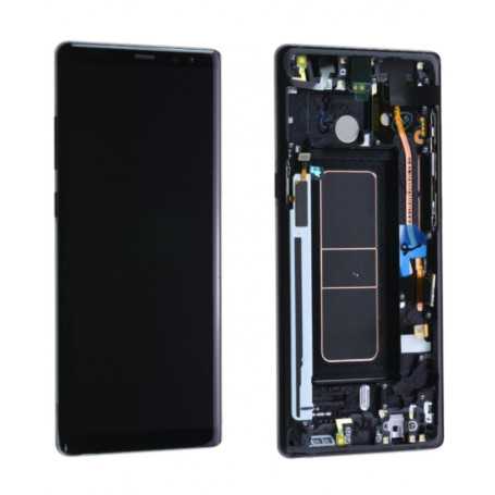 Ecran Samsung Galaxy Note 8 (N950F) Noir + Châssis (Service Pack)