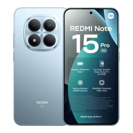 Smartphone, Android Phone - Xiaomi Redmi Note 15 pro 5G 8 GB/256 GB Blue - New, wholesale price