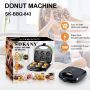 Appareil à donuts, Machine à beignets - Machine multifonction électrique à beignets 6 trous antiadhésive Multicook - Noir, prix