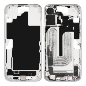 Coque, Boîtier - Chassis iPhone 16 sans Vitre Arrière sans Batterie Blanc (Origine Demonté) Grade B, prix de gros.