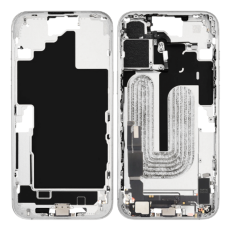 Structure interne, Cadre - Chassis iPhone 16 sans Vitre Arrière sans Batterie Blanc eSIM US (Origine Demonté) Grade B, prix de g