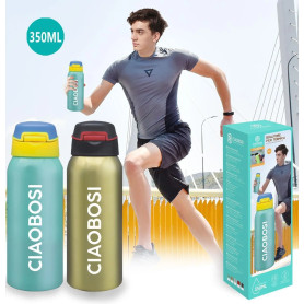 Bouteille, Tasse, Mug - Gobelet thermos de sport CIAOBOSI TX-9074 (350 ml) - Bleu, prix de gros.