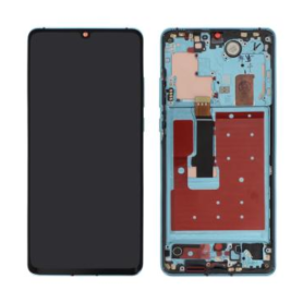 Écran, Display - Ecran Huawei P30 Pro Bleu Aurore + Châssis (Original Reconditionné), prix de gros.