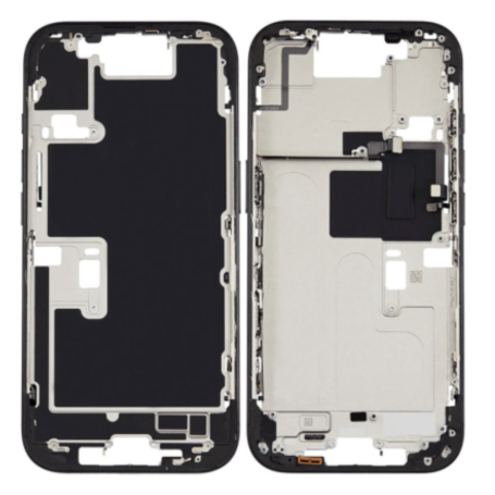 Replacement Frame - iPhone 16 Pro chassis without back glass or battery, Titanium Sand finish (original disassembled), Grade B, 