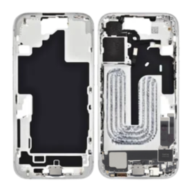 Coque, Cadre - Chassis iPhone 16E sans Vitre Arrière sans Batterie Blanc (Origine Demonté) Grade A, prix de gros.
